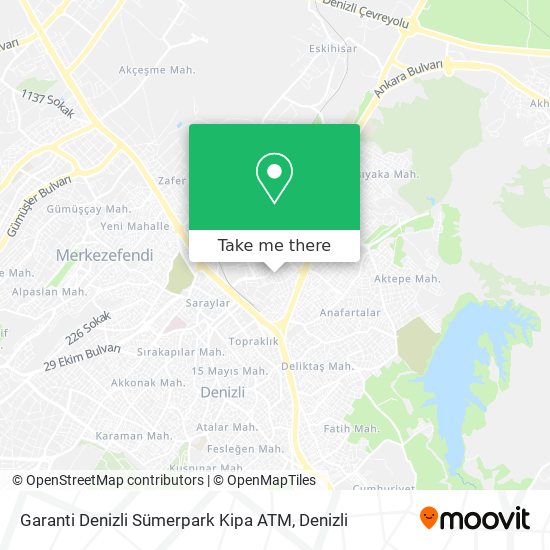 Garanti Denizli Sümerpark Kipa ATM map