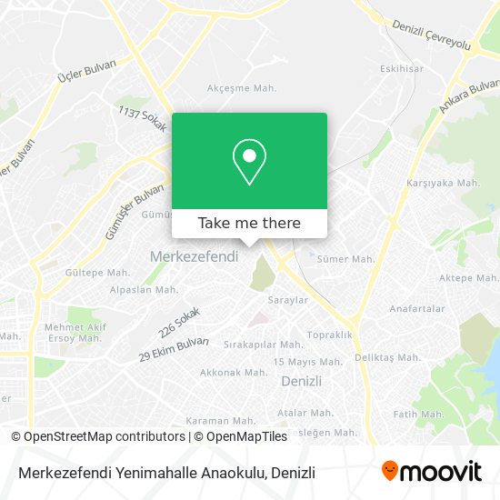 Merkezefendi Yenimahalle Anaokulu map