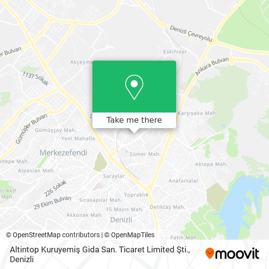 Altintop Kuruyemiş Gida San. Ticaret Limited Şti. map