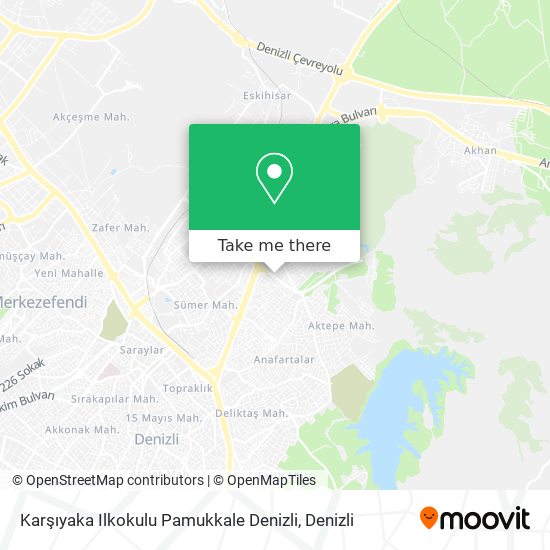 Karşıyaka Ilkokulu Pamukkale Denizli map