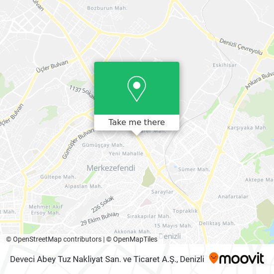 Deveci Abey Tuz Nakliyat San. ve Ticaret A.Ş. map