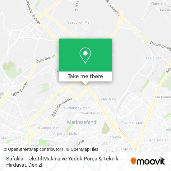 Safalılar Tekstil Makina ve Yedek Parça & Teknik Hırdavat map