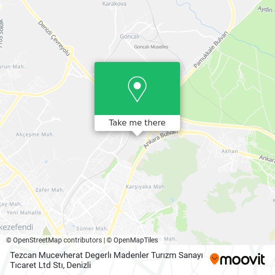 Tezcan Mucevherat Degerlı Madenler Turızm Sanayı Tıcaret Ltd Stı map