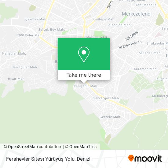 Ferahevler Sitesi Yürüyüş Yolu map