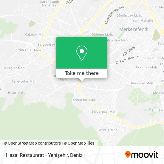 Hazal Restaunrat - Yenişehir map