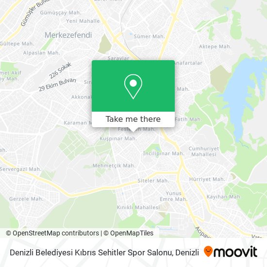 Denizli Belediyesi Kıbrıs Sehitler Spor Salonu map