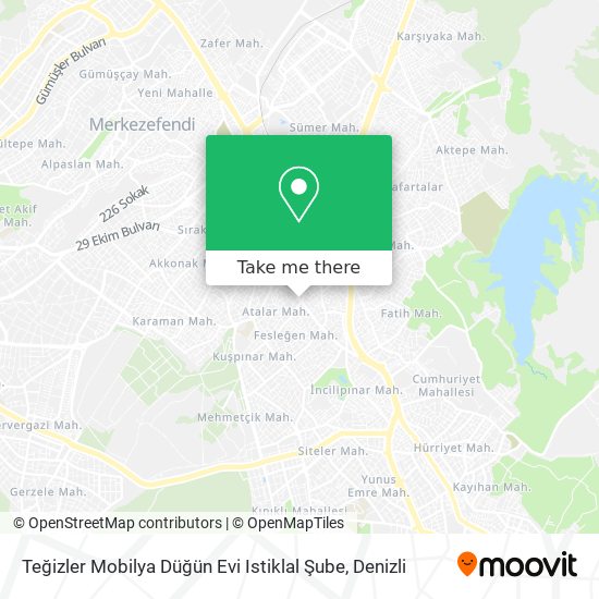 Teğizler Mobilya Düğün Evi Istiklal Şube map