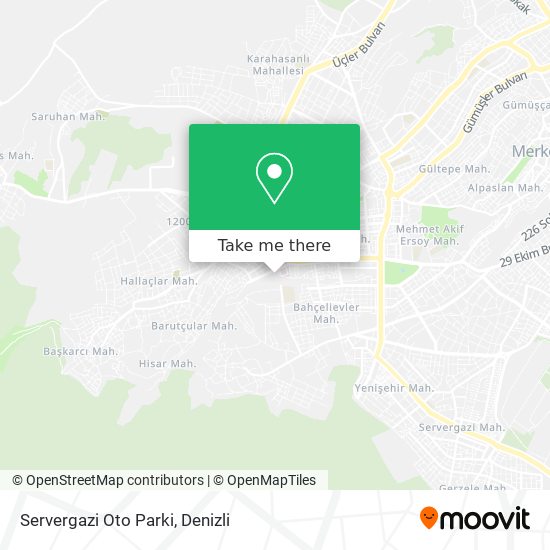 Servergazi Oto Parki map