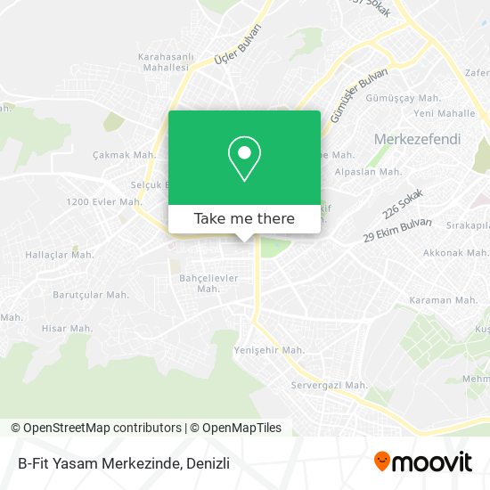 B-Fit Yasam Merkezinde map