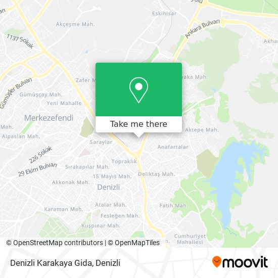 Denizli Karakaya Gida map