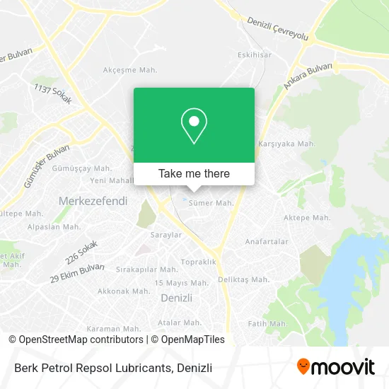 Berk Petrol Repsol Lubricants map