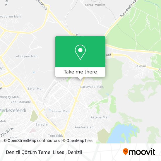 Denizli Çözüm Temel Lisesi map