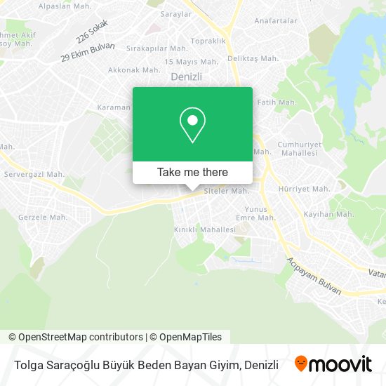 Tolga Saraçoğlu Büyük Beden Bayan Giyim map