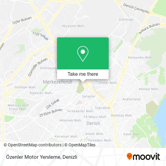 Özenler Motor Yenıleme map