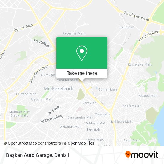 Başkan Auto Garage map