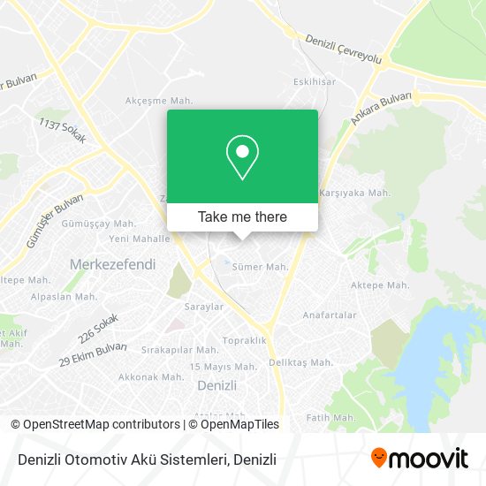 Denizli Otomotiv Akü Sistemleri map