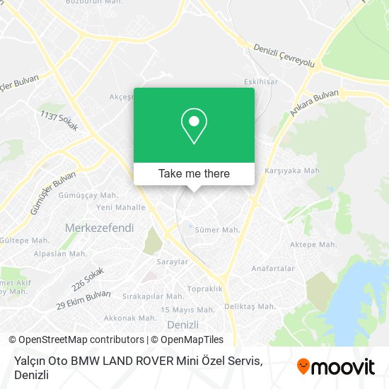 Yalçın Oto BMW LAND ROVER Mini Özel Servis map