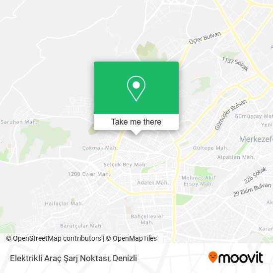 Elektrikli Araç Şarj Noktası map