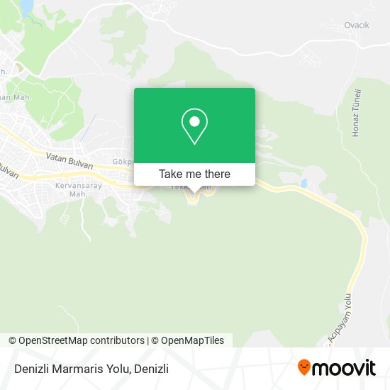 Denizli Marmaris Yolu map