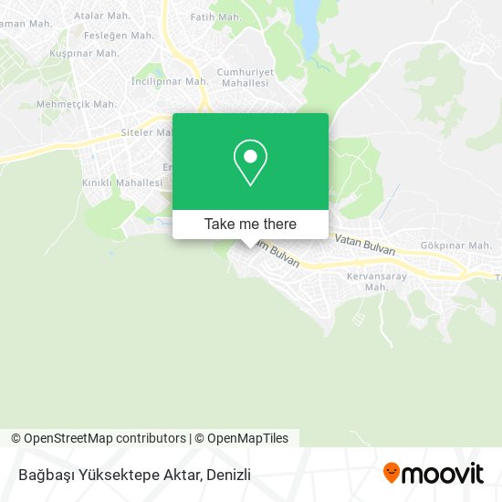 Bağbaşı Yüksektepe Aktar map