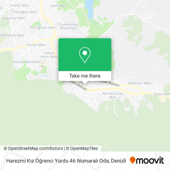 Harezmi Kız Öğrenci Yurdu 46 Numaralı Oda map