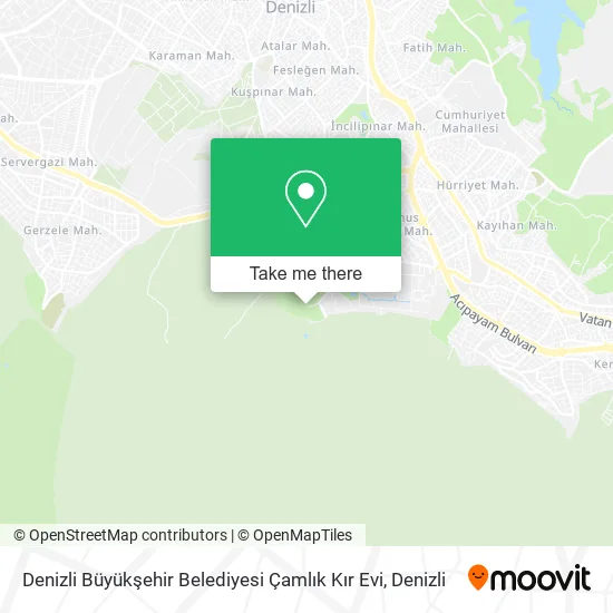 Denizli Büyükşehir Belediyesi Çamlık Kır Evi map