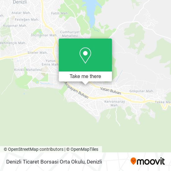 Denizli Ticaret Borsasi Orta Okulu map