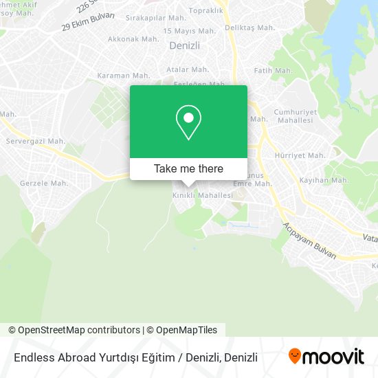 Endless Abroad Yurtdışı Eğitim / Denizli map