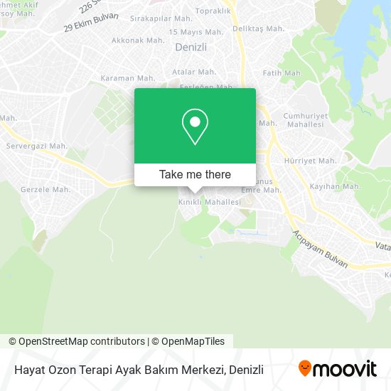 Hayat Ozon Terapi Ayak Bakım Merkezi map