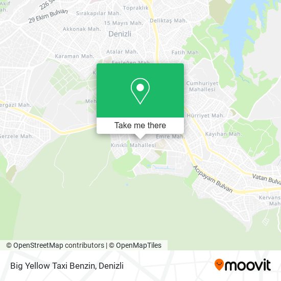 Big Yellow Taxi Benzin map