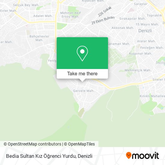 Bedia Sultan Kız Öğrenci Yurdu map
