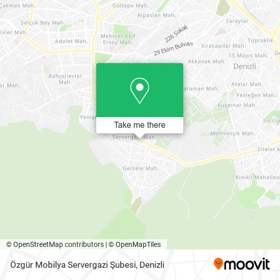 Özgür Mobilya Servergazi Şubesi map