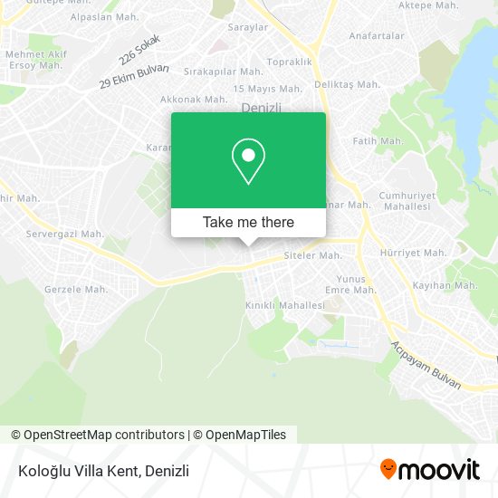 Koloğlu Villa Kent map