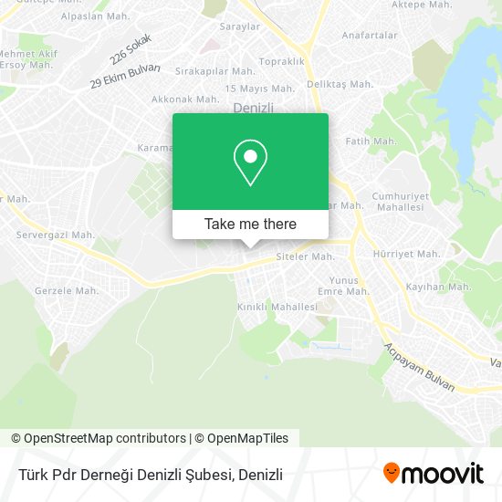 Türk Pdr Derneği Denizli Şubesi map