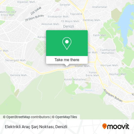 Elektrikli Araç Şarj Noktası map