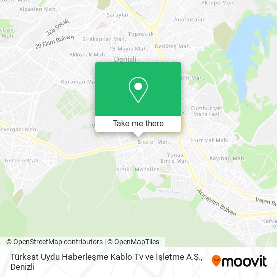 Türksat Uydu Haberleşme Kablo Tv ve İşletme A.Ş. map