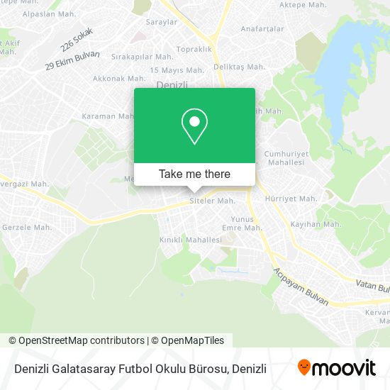 Denizli Galatasaray Futbol Okulu Bürosu map
