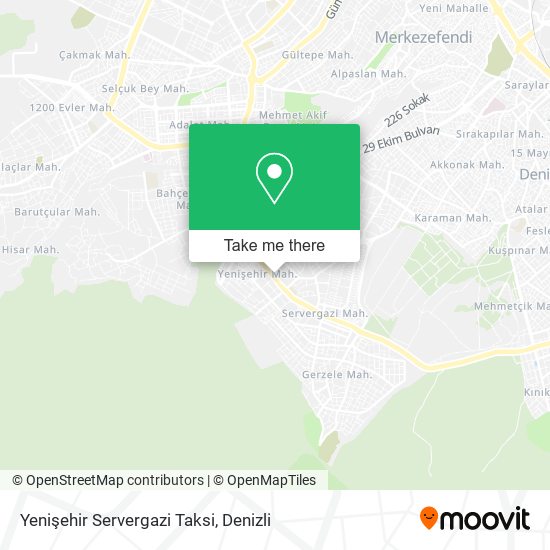 Yenişehir Servergazi Taksi map