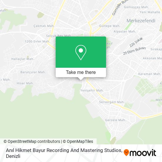 Anıl Hikmet Bayur Recording And Mastering Studios map