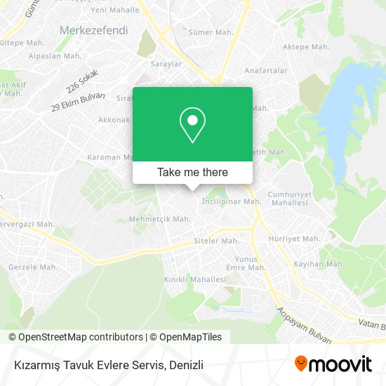 Kızarmış Tavuk Evlere Servis map