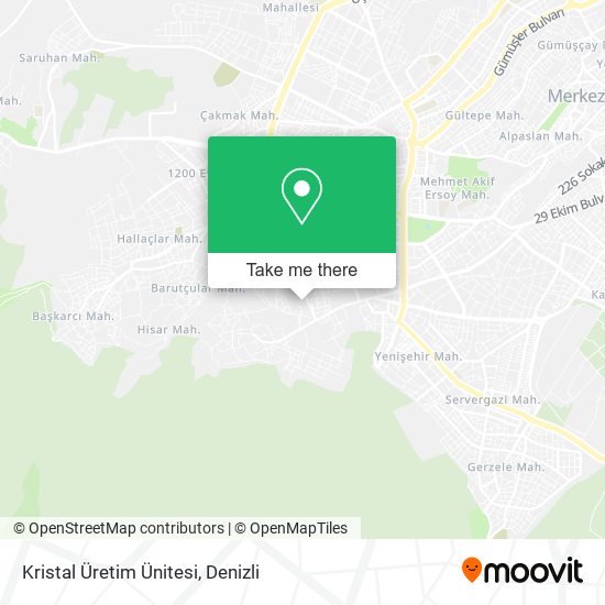 Kristal Üretim Ünitesi map