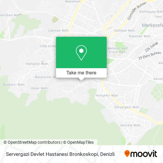 Servergazi Devlet Hastanesi Bronkoskopi map