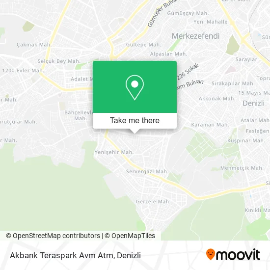 Akbank Teraspark Avm Atm map