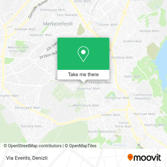 Via Events map