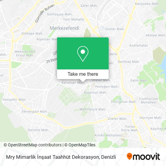 Mry Mimarlik İnşaat Taahhüt Dekorasyon map