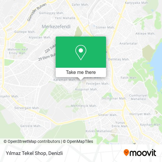 Yılmaz Tekel Shop map