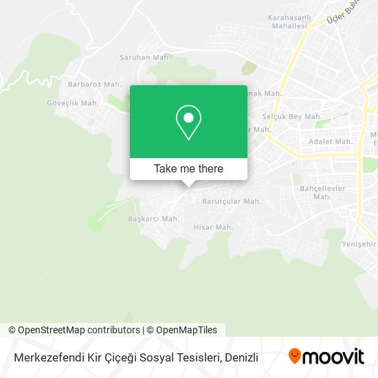 Merkezefendi Kir Çiçeği Sosyal Tesisleri map