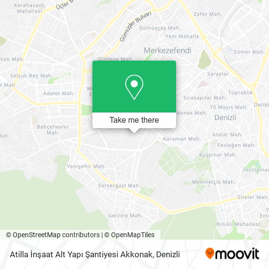 Atilla İnşaat Alt Yapı Şantiyesi Akkonak map