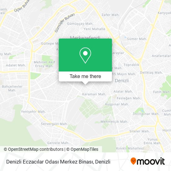 Denizli Eczacılar Odası Merkez Binası map