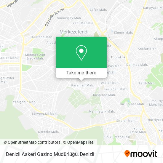 Denizli Askeri Gazino Müdürlüğü map